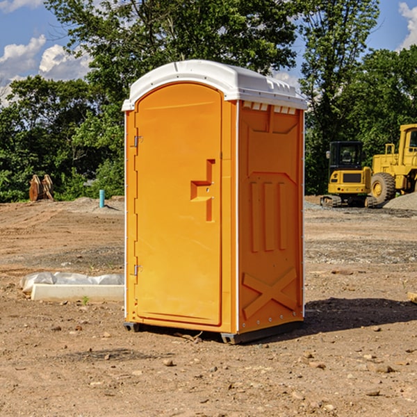 how often are the portable restrooms cleaned and serviced during a rental period in Macfarlan West Virginia